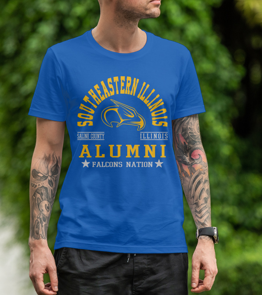Southeastern Illinois Alumni Falcons Nation Saline County Illinois T-Shirt
