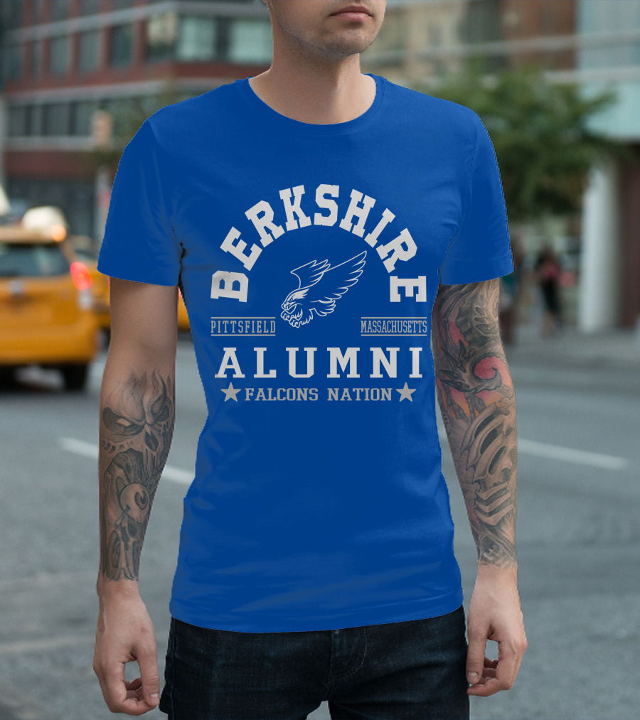 Berkshire Pittsfield Massachusetts Alumni Falcons Nation T-Shirt