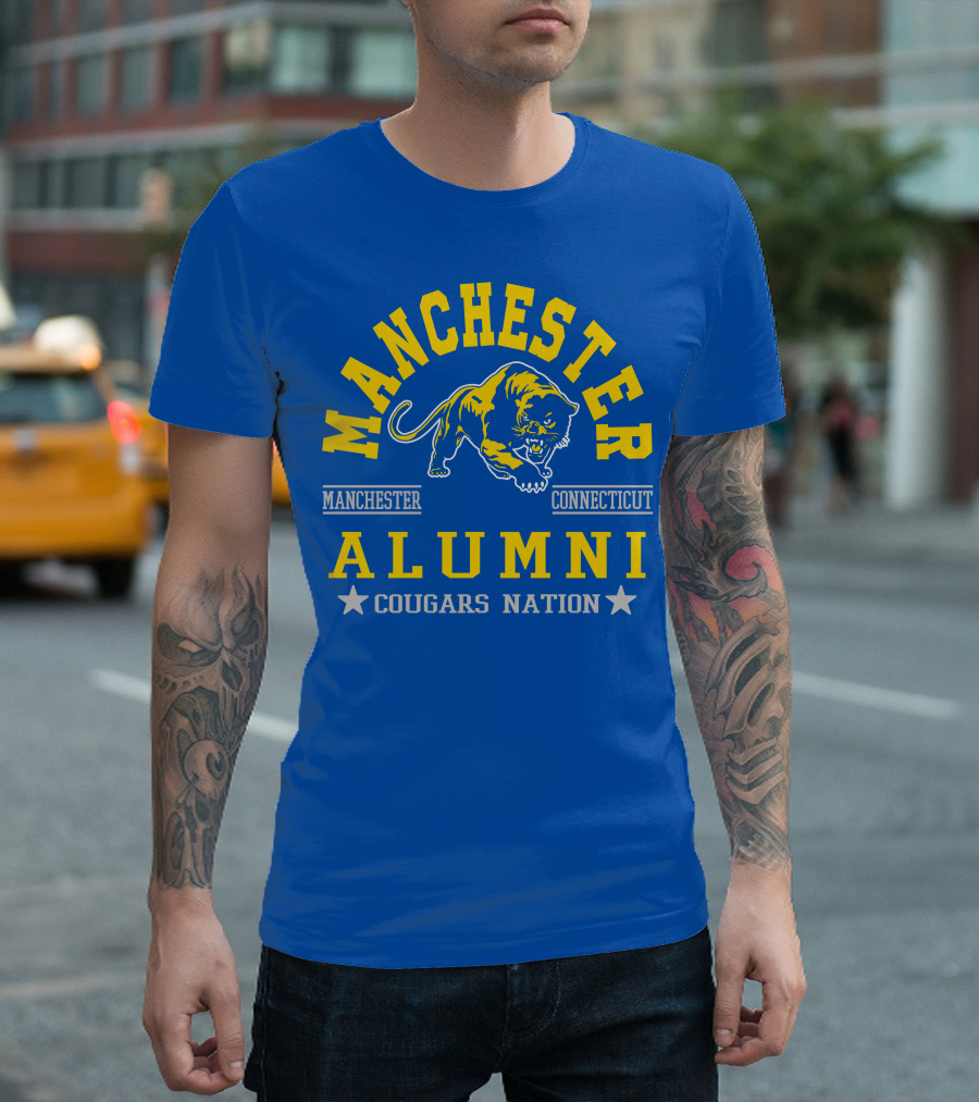Manchester Connecticut Cougars Alumni Nation T-Shirt