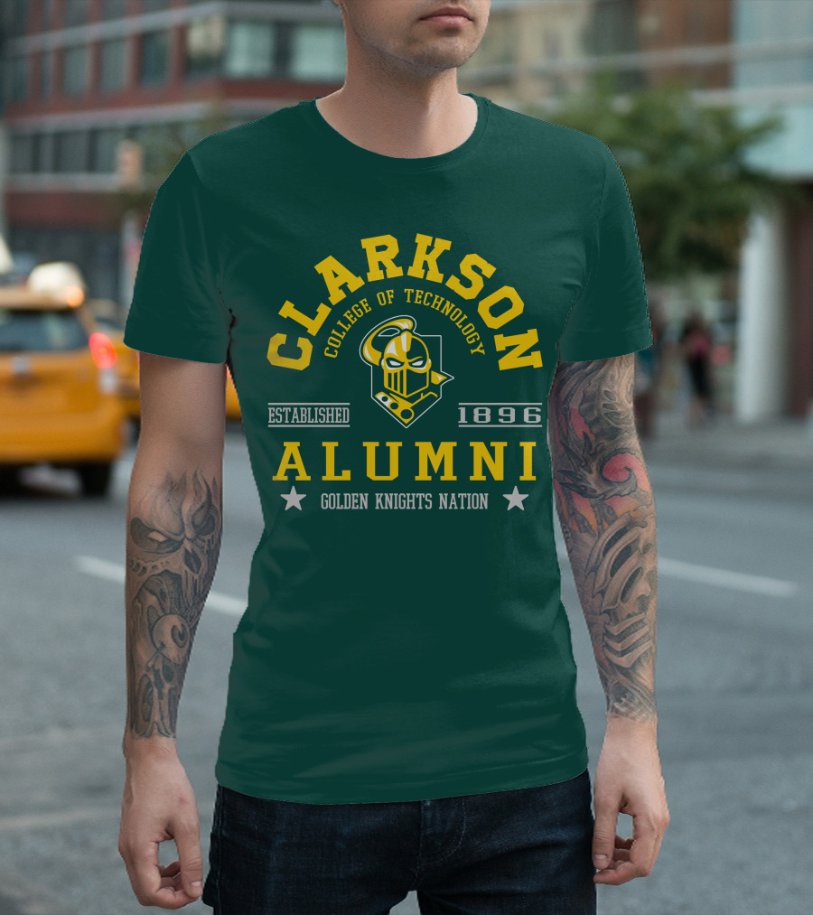 Clarkson College of Technology Alumni Established 1896 Golden Knights Nation T-Shirt