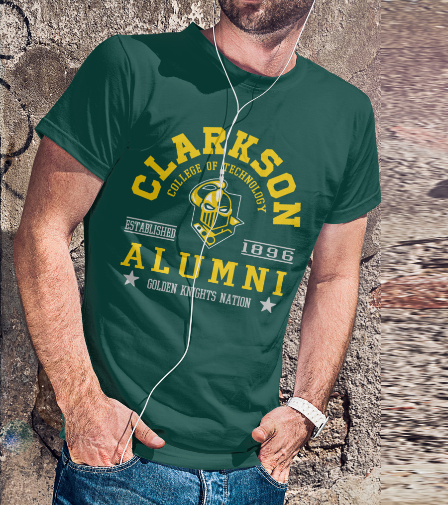 Clarkson College Of Technology Alumni Established 1896 Golden Knights Nation T-Shirt