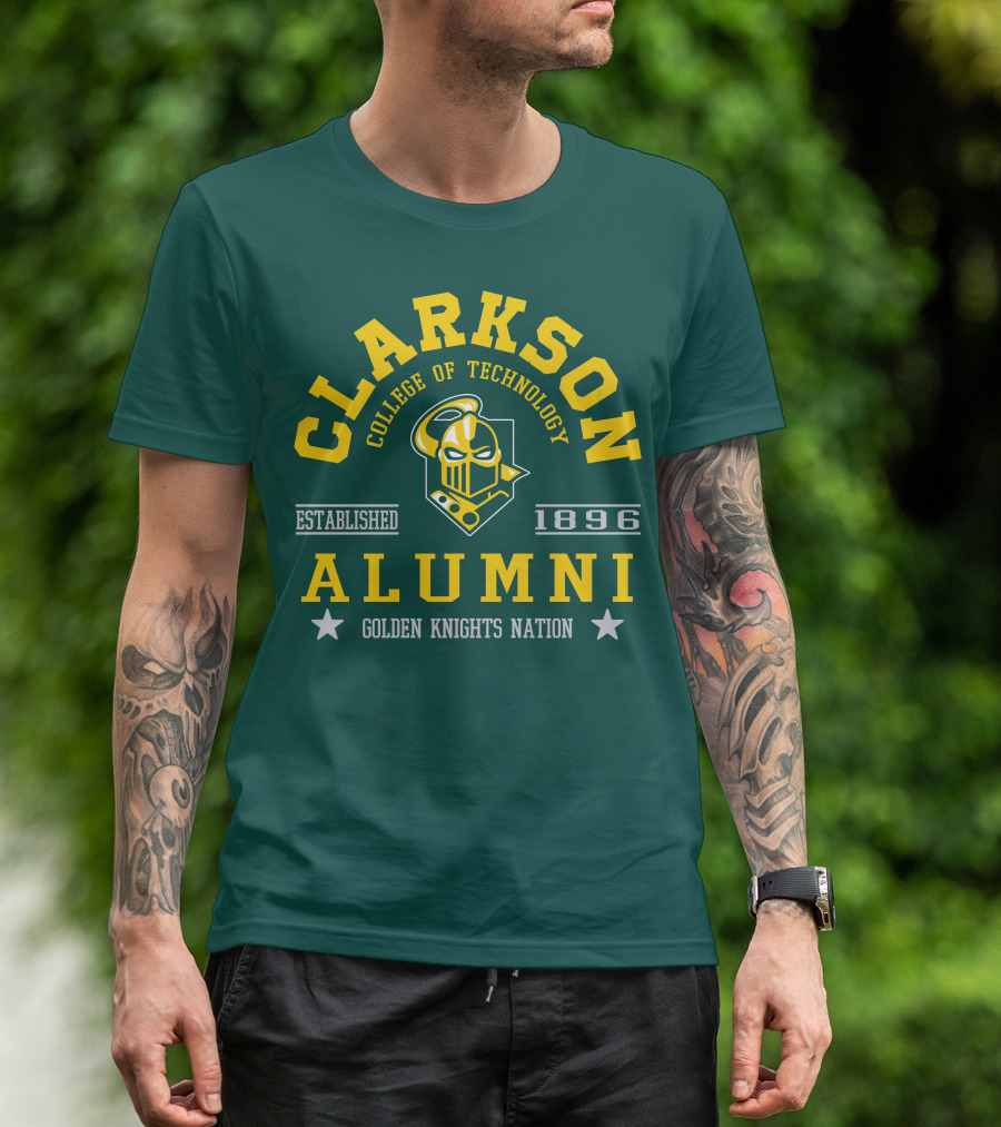Clarkson College Of Technology Alumni Established 1896 Golden Knights Nation T-Shirt