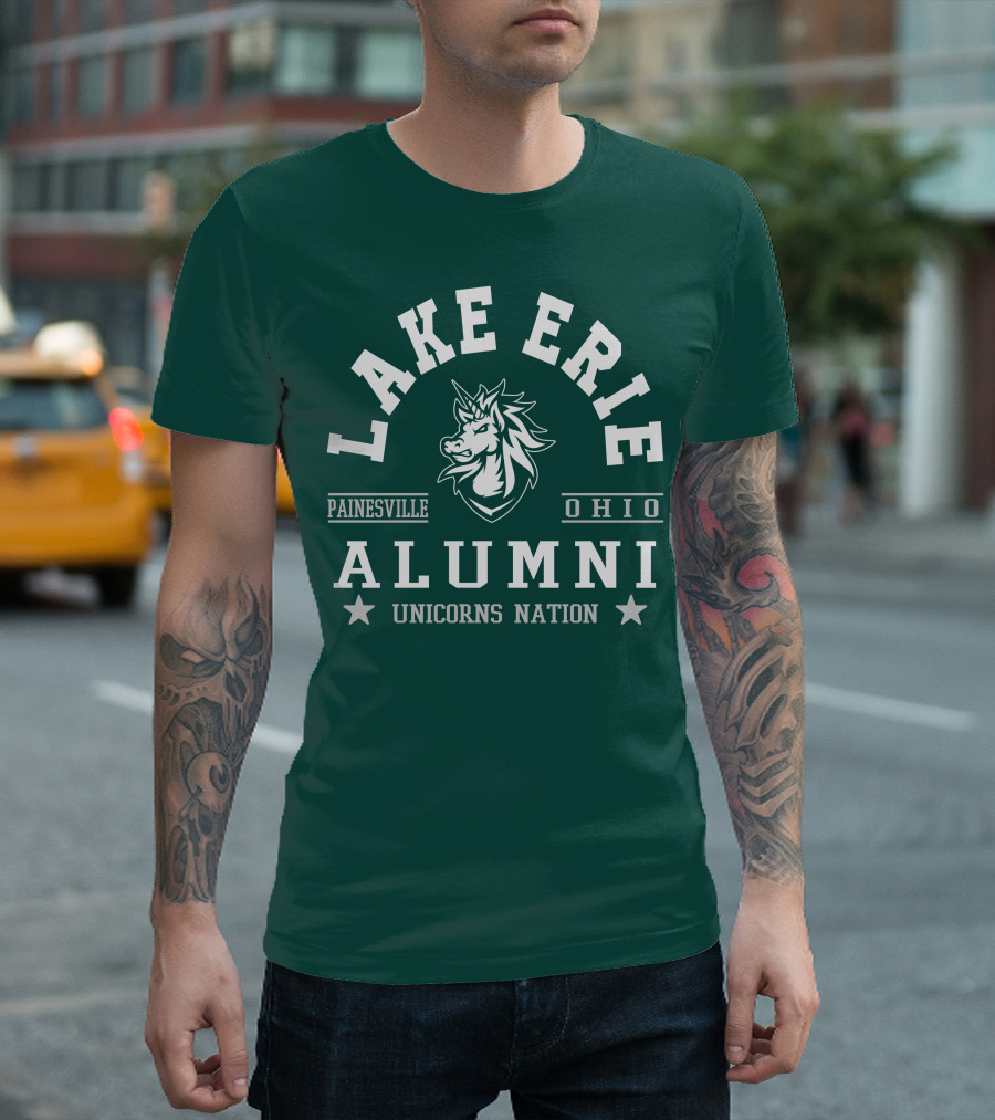 Lake Erie Alumni Painesville Ohio Unicorns Nation T-Shirt