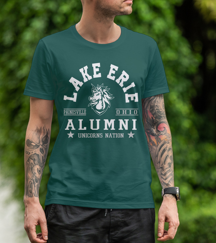 Lake Erie Alumni Painesville Ohio Unicorns Nation T-Shirt