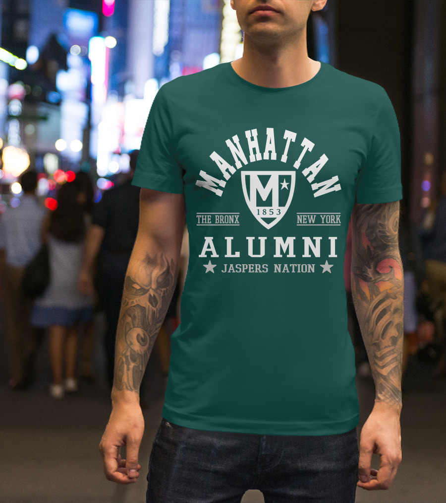 Manhattan 1853 The Bronx New York Alumni Jaspers Nation T-Shirt