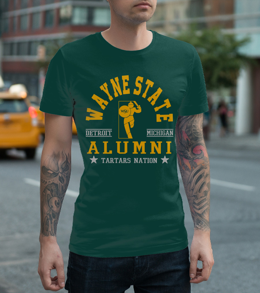 Wayne State Alumni Detroit Michigan Tartars Nation T-Shirt