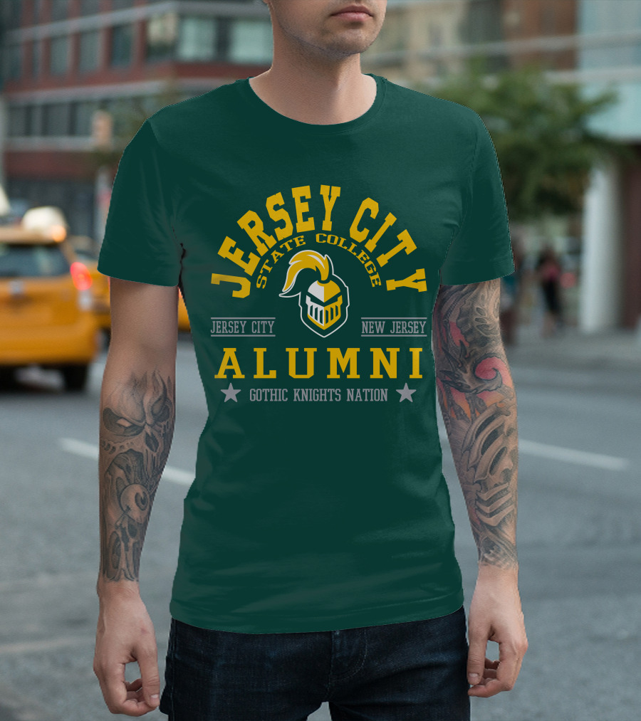 Jersey City State College Alumni Gothic Knights Nation New Jersey T-Shirt
