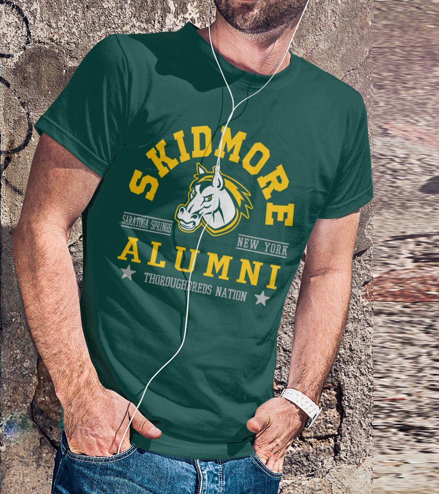 Skidmore College Alumni Saratoga Springs New York Thoroughbreds Nation T-Shirt