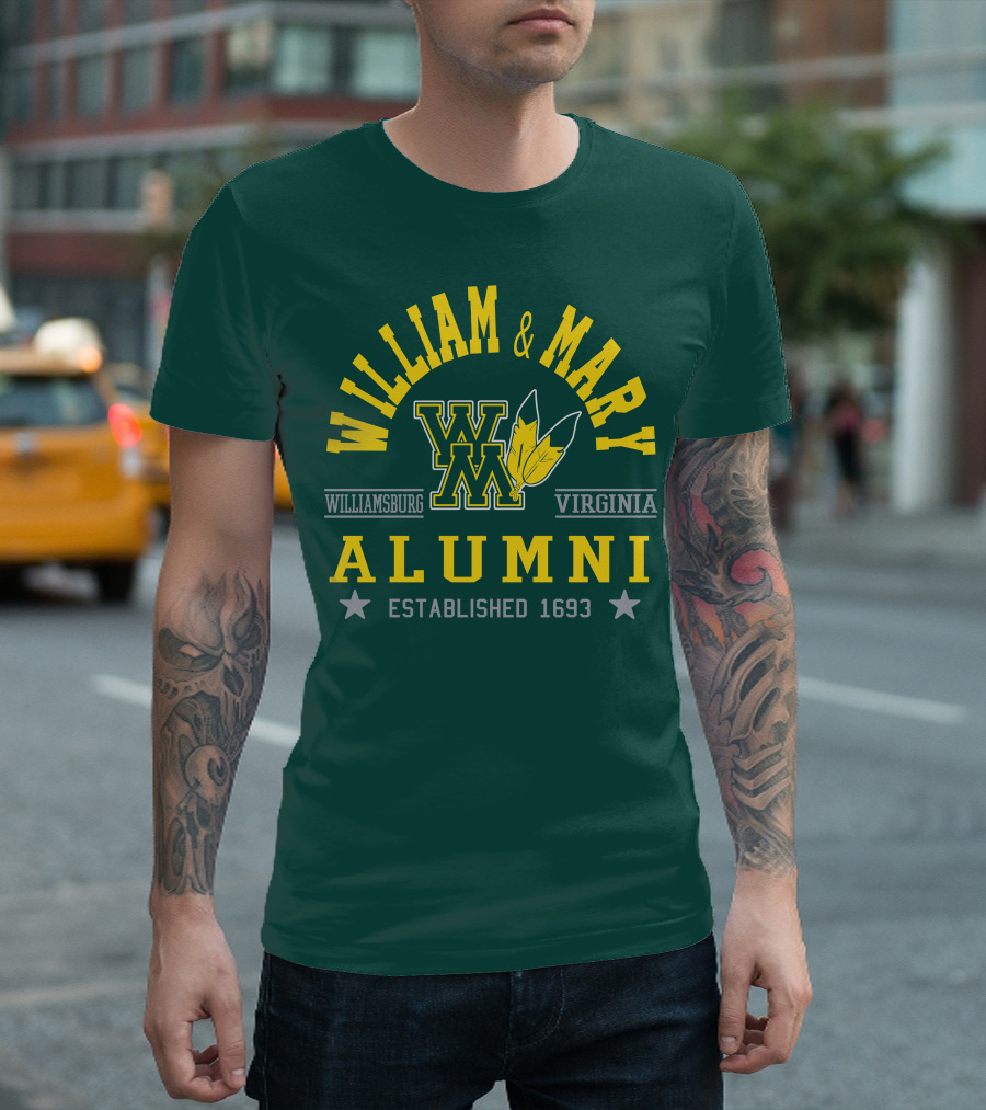 William and Mary Alumni Williamsburg Virginia Established 1693 T-Shirt