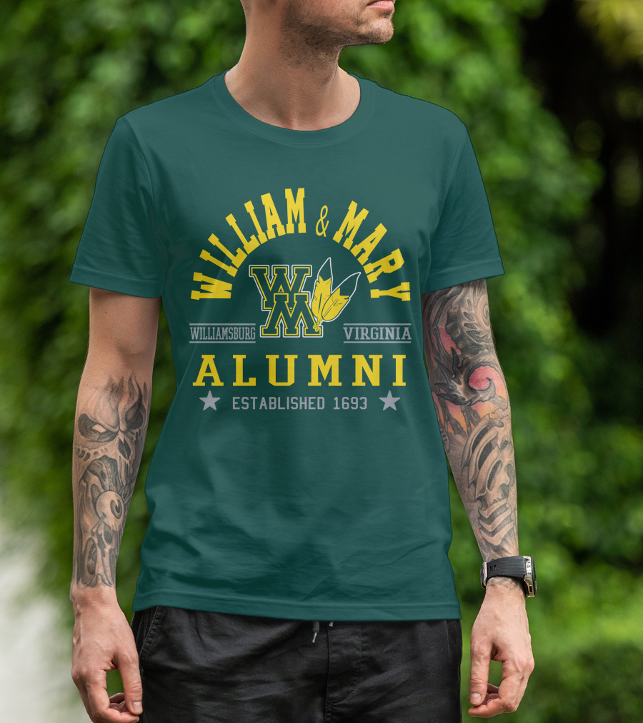 William And Mary Alumni Williamsburg Virginia Established 1693 T-Shirt