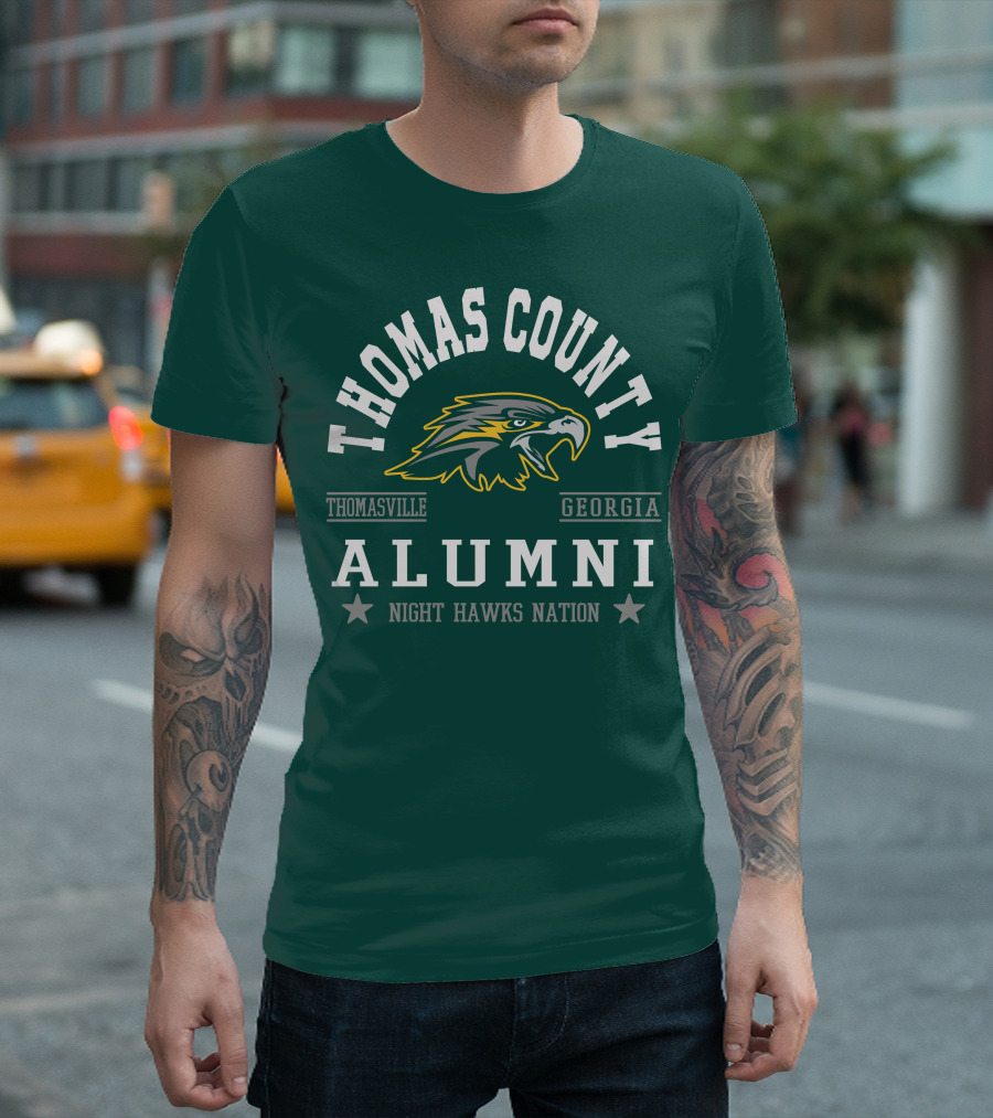 Thomas County Alumni Night Hawks Nation Thomasville Georgia T-Shirt