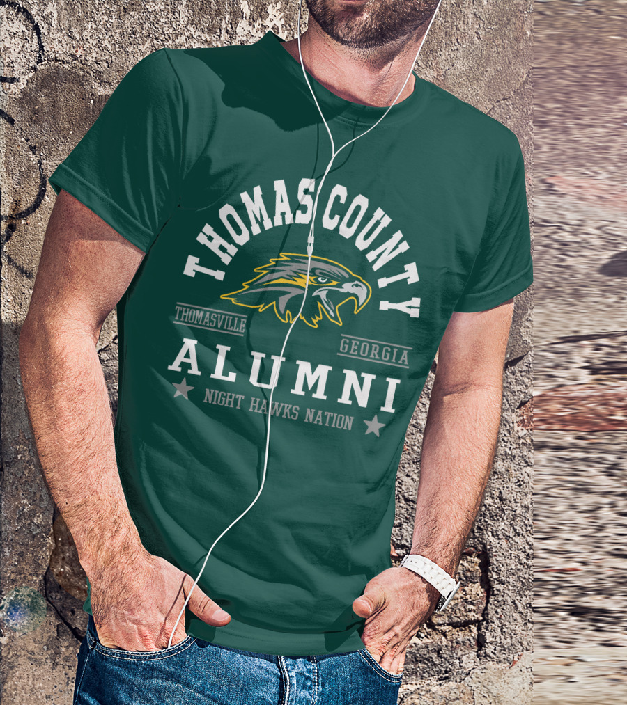 Thomas County Alumni Night Hawks Nation Thomasville Georgia T-Shirt