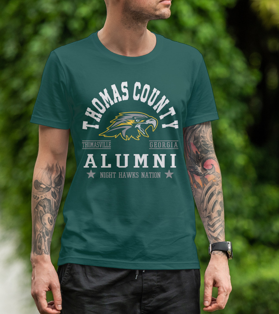 Thomas County Alumni Night Hawks Nation Thomasville Georgia T-Shirt