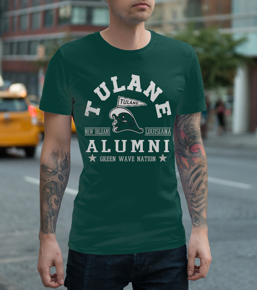 Tulane Alumni Logo New Orleans Louisiana Green Wave Nation T-Shirt