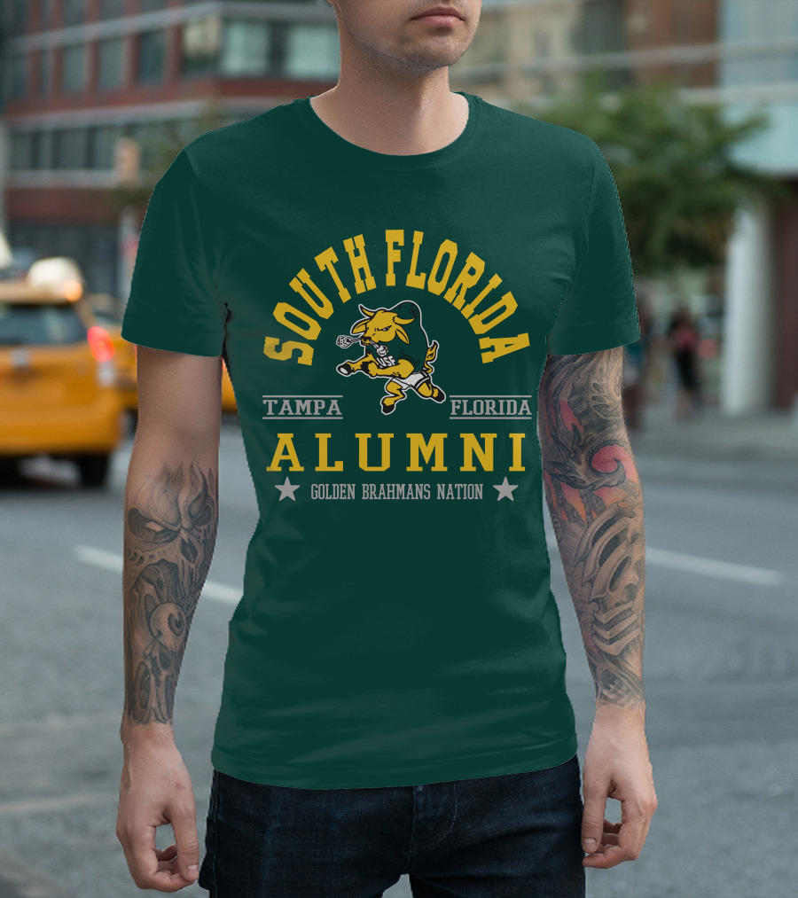 South Florida Alumni Tampa Florida Golden Brahmans Nation T-Shirt
