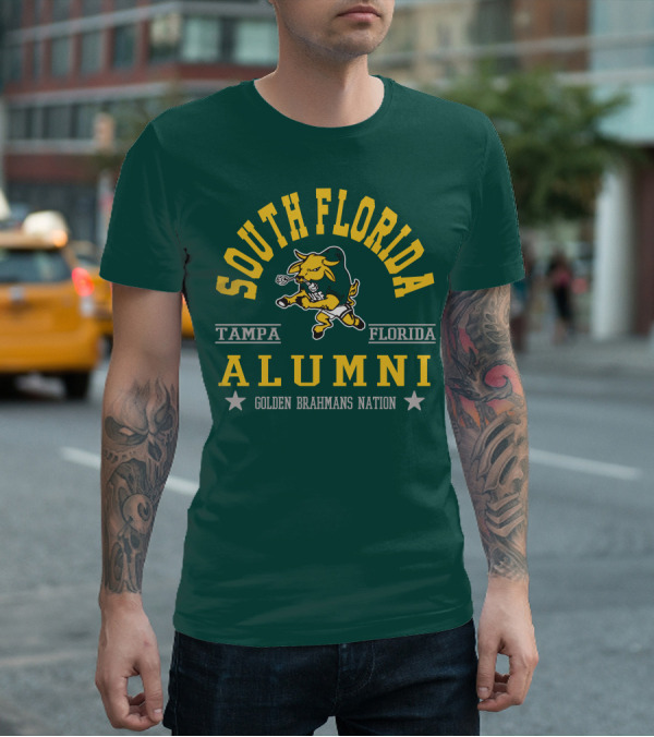 South Florida Alumni Tampa Florida Golden Brahmans Nation T-Shirt