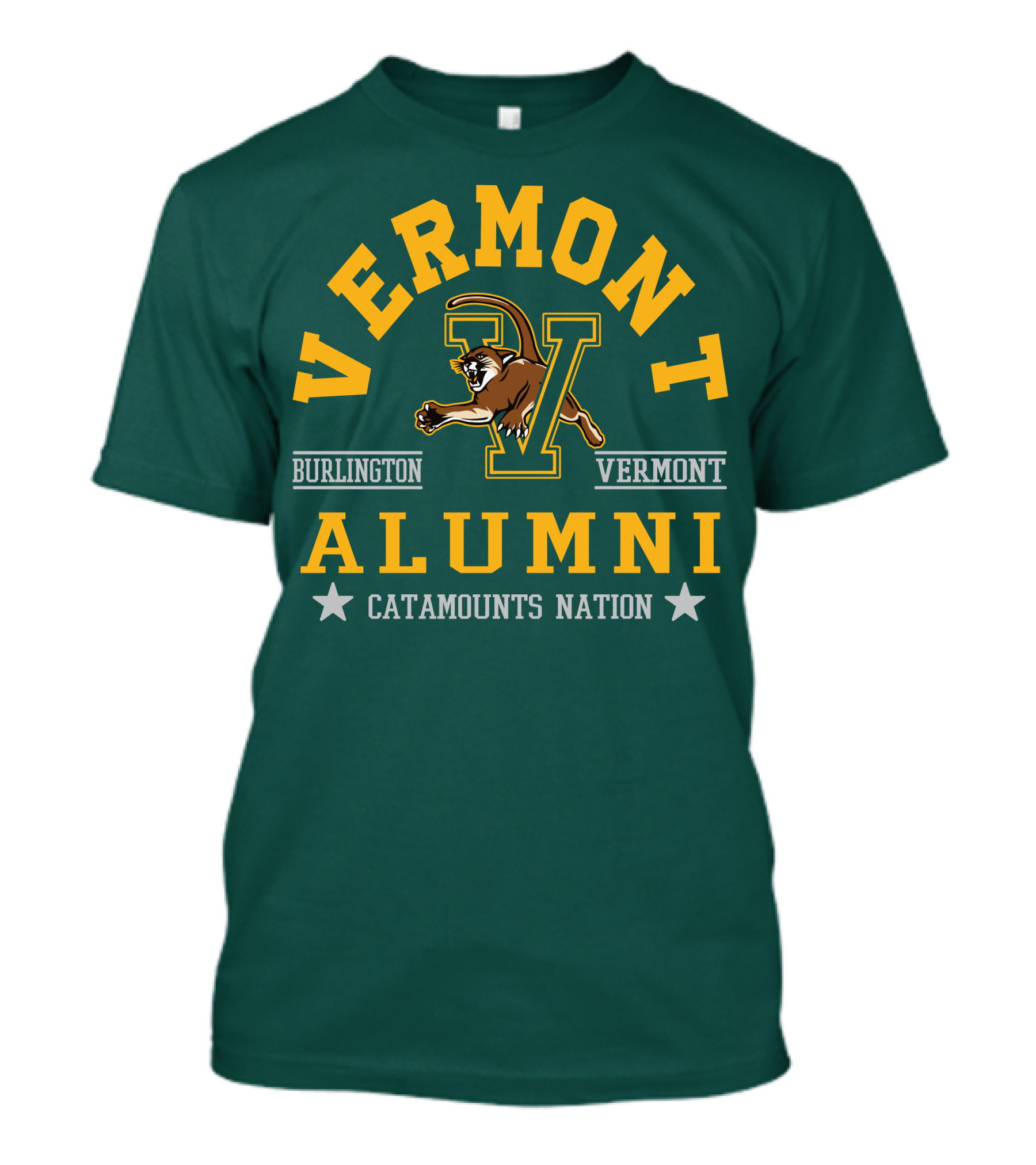 Vermont Burlington Alumni Catamounts Nation T-Shirt