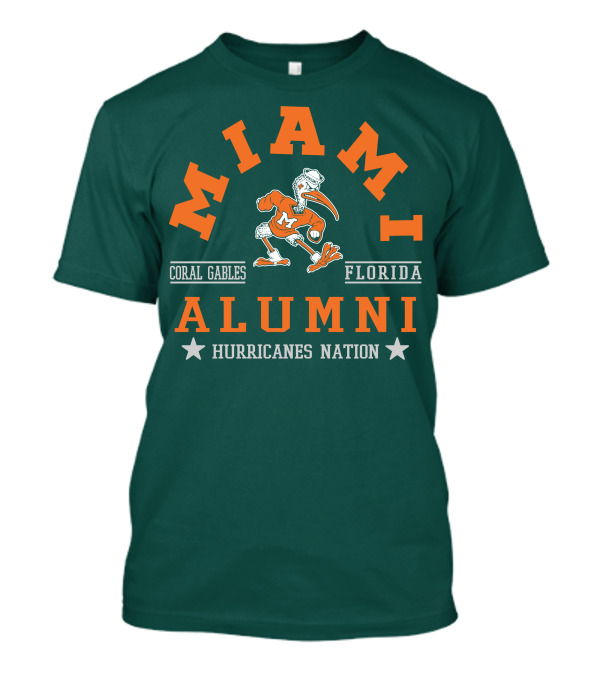 Miami Alumni Coral Gables Florida Hurricanes Nation T-Shirt