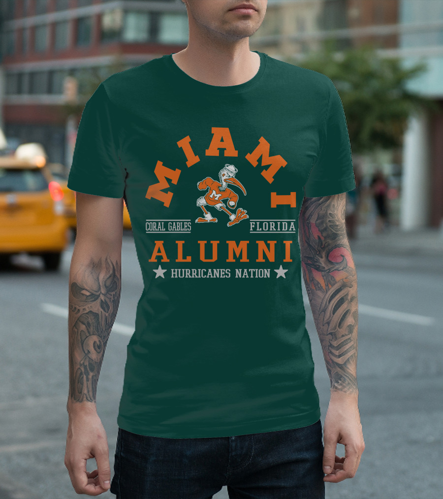 Miami Alumni Coral Gables Florida Hurricanes Nation T-Shirt