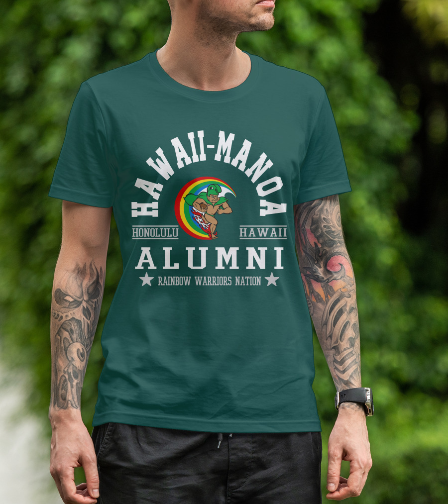 Hawaii-Manoa Honolulu Hawaii Alumni Rainbow Warriors Nation T-Shirt