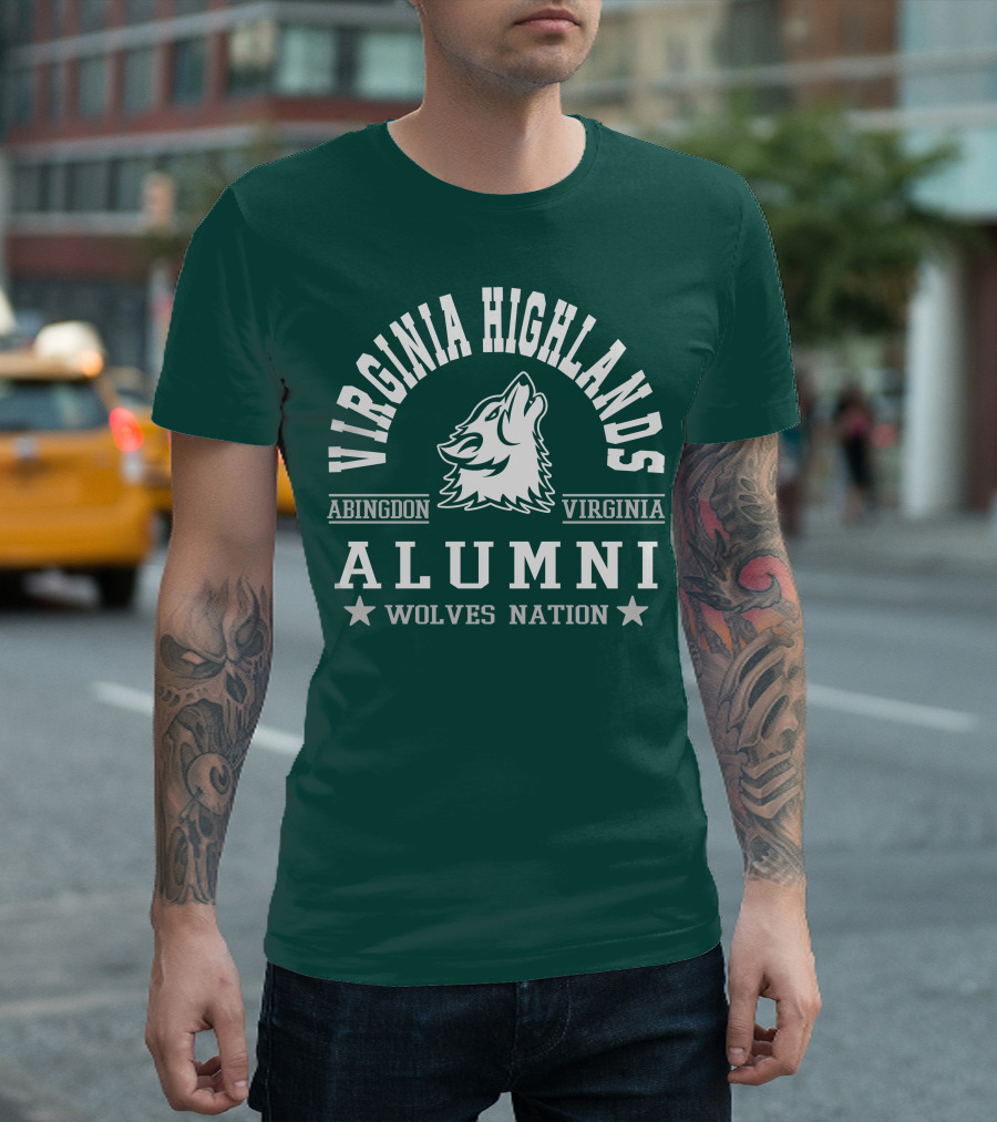Virginia Highlands Abingdon Virginia Alumni Wolves Nation T-Shirt