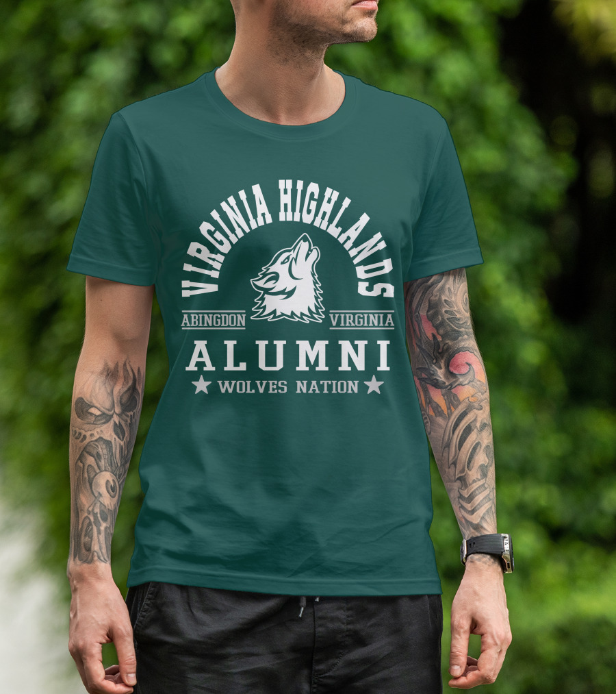 Virginia Highlands Abingdon Virginia Alumni Wolves Nation T-Shirt