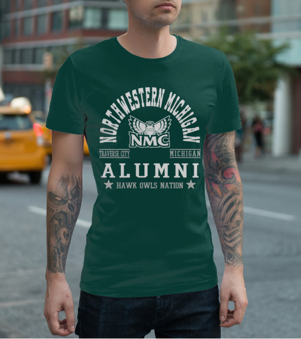 Northwestern Michigan NMC Traverse City Alumni Hawk Owls Nation T-Shirt