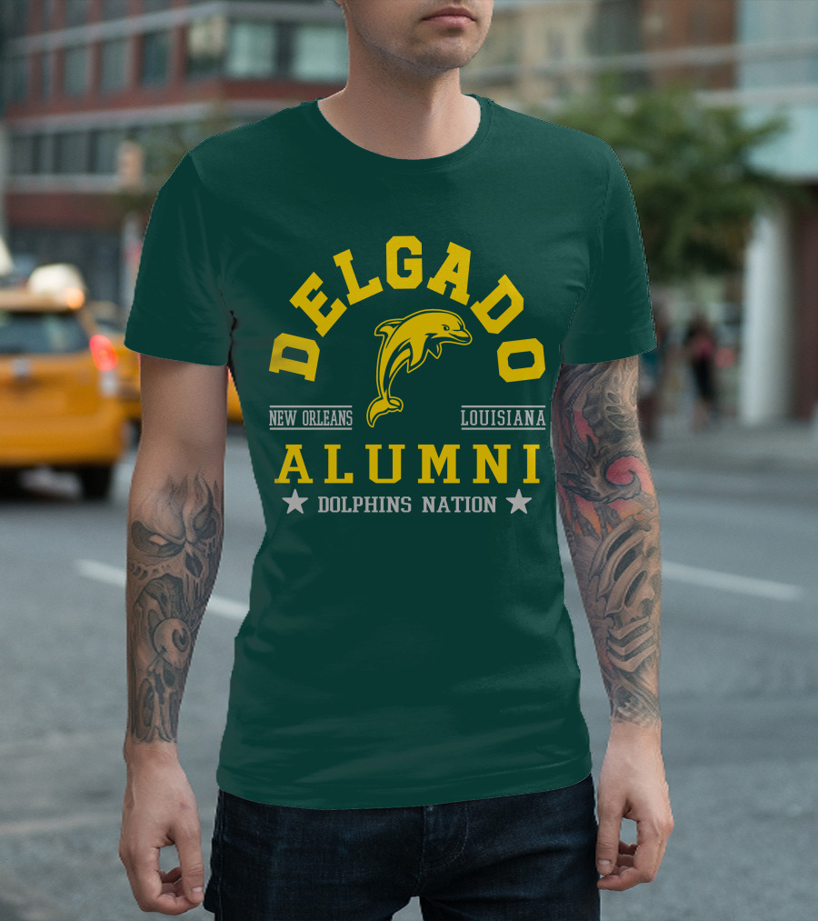 Delgado Alumni New Orleans Louisiana Dolphins Nation T-Shirt