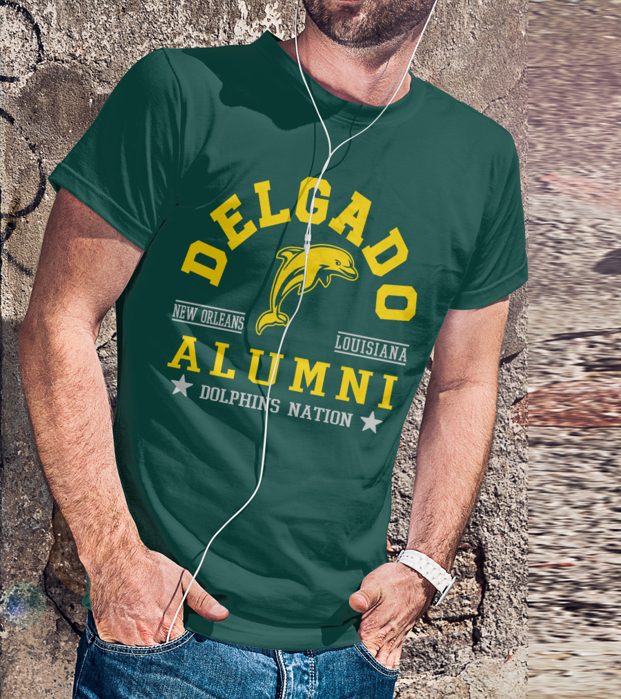 Delgado Alumni New Orleans Louisiana Dolphins Nation T-Shirt