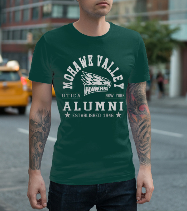 Mohawk Valley Hawks Alumni Utica New York Established 1946 T-Shirt