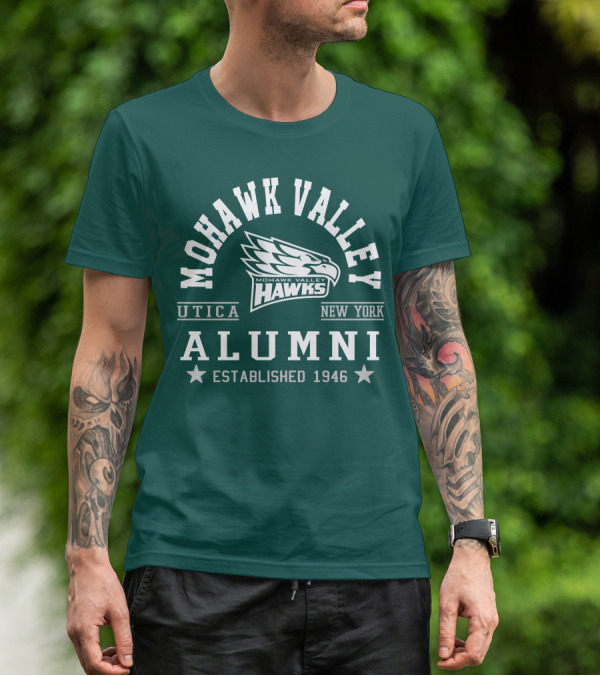 Mohawk Valley Hawks Alumni Utica New York Established 1946 T-Shirt