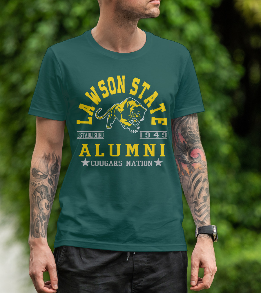 Lawson State Alumni Cougars Nation Established 1949 T-Shirt