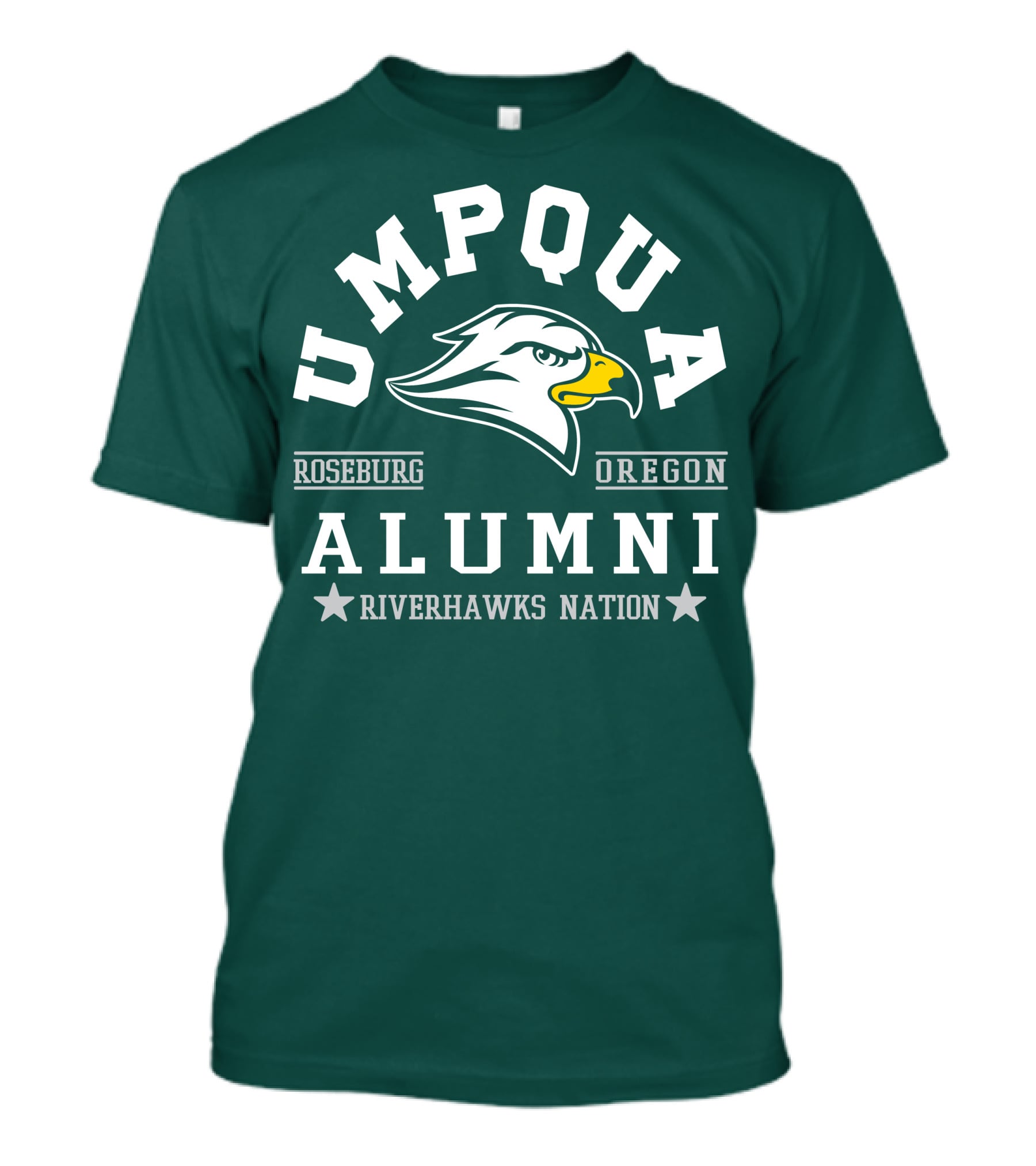 Umpqua Alumni Roseburg Oregon Riverhawks Nation T-Shirt