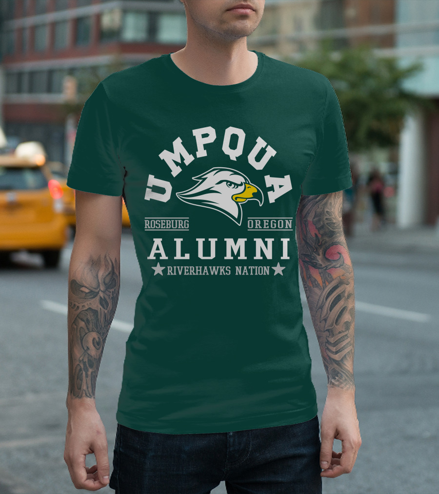 Umpqua Alumni Roseburg Oregon Riverhawks Nation T-Shirt