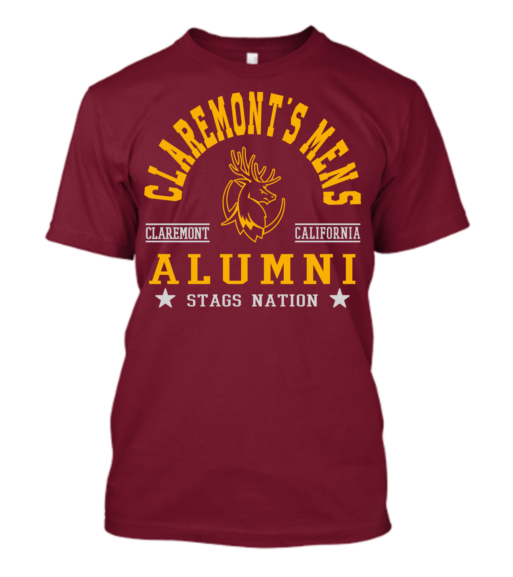 Claremont's Mens California Alumni Stags Nation T-Shirt