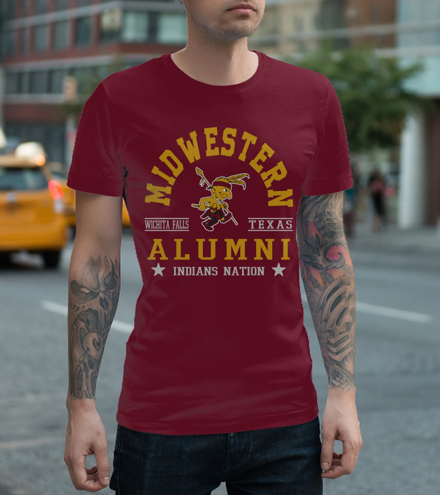 Midwestern Alumni Indians Nation Wichita Falls Texas T-Shirt
