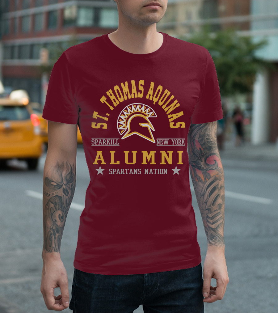 St Thomas Aquinas Sparkill New York Spartans Nation Alumni T-Shirt