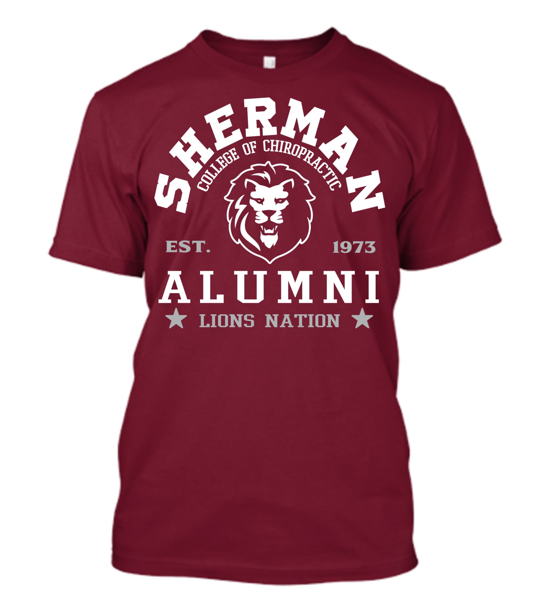 SHERMAN College Of Chiropractic Alumni EST. 1973 Lions Nation T-Shirt