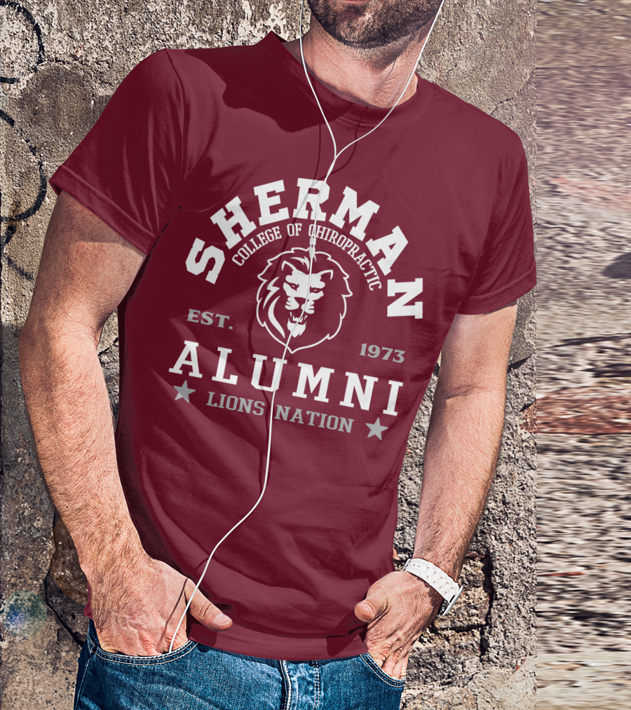 SHERMAN College Of Chiropractic Alumni EST. 1973 Lions Nation T-Shirt