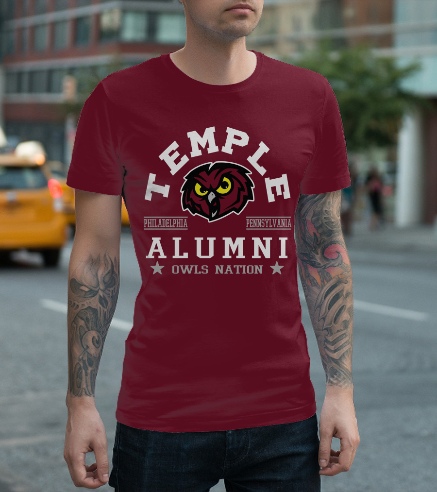 Temple Alumni Owls Nation Philadelphia Pennsylvania T-Shirt
