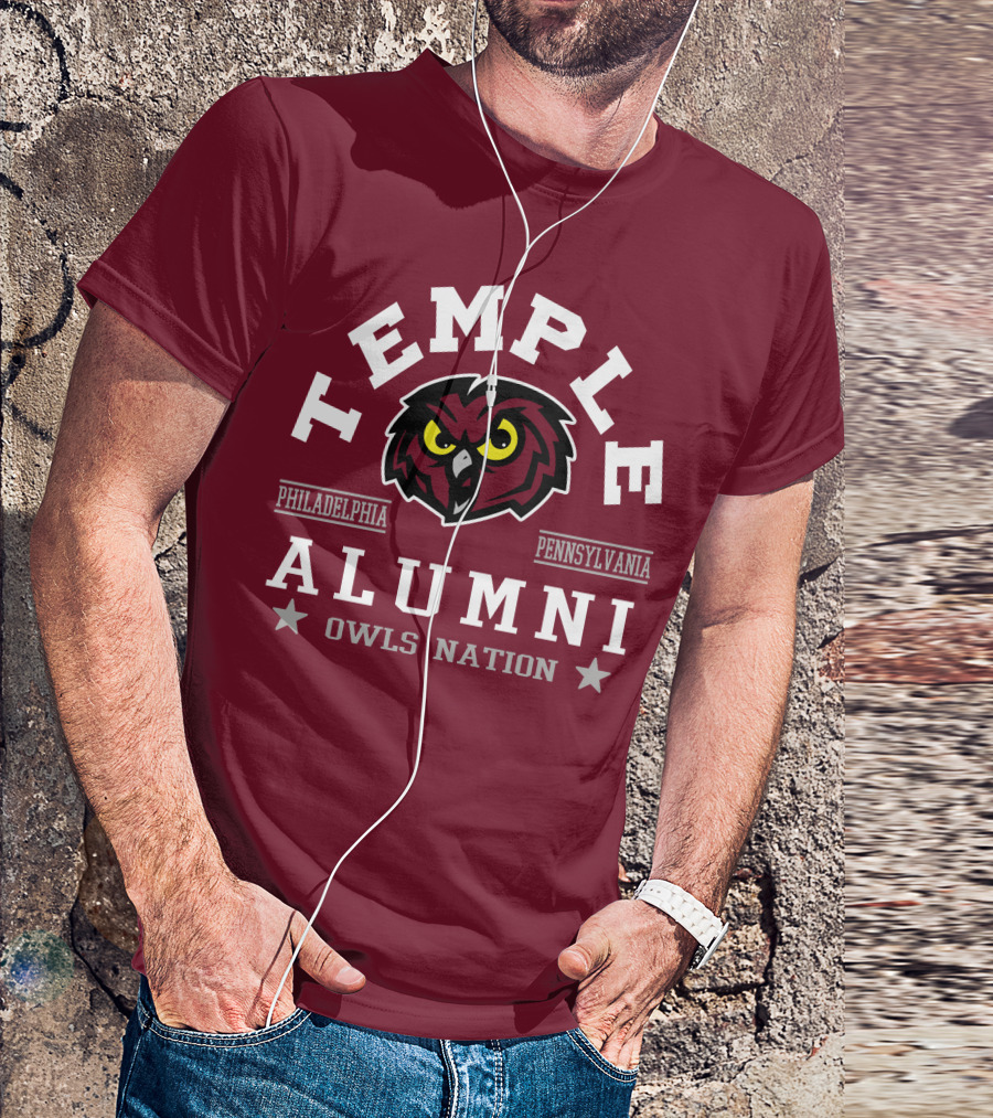 Temple Alumni Owls Nation Philadelphia Pennsylvania T-Shirt