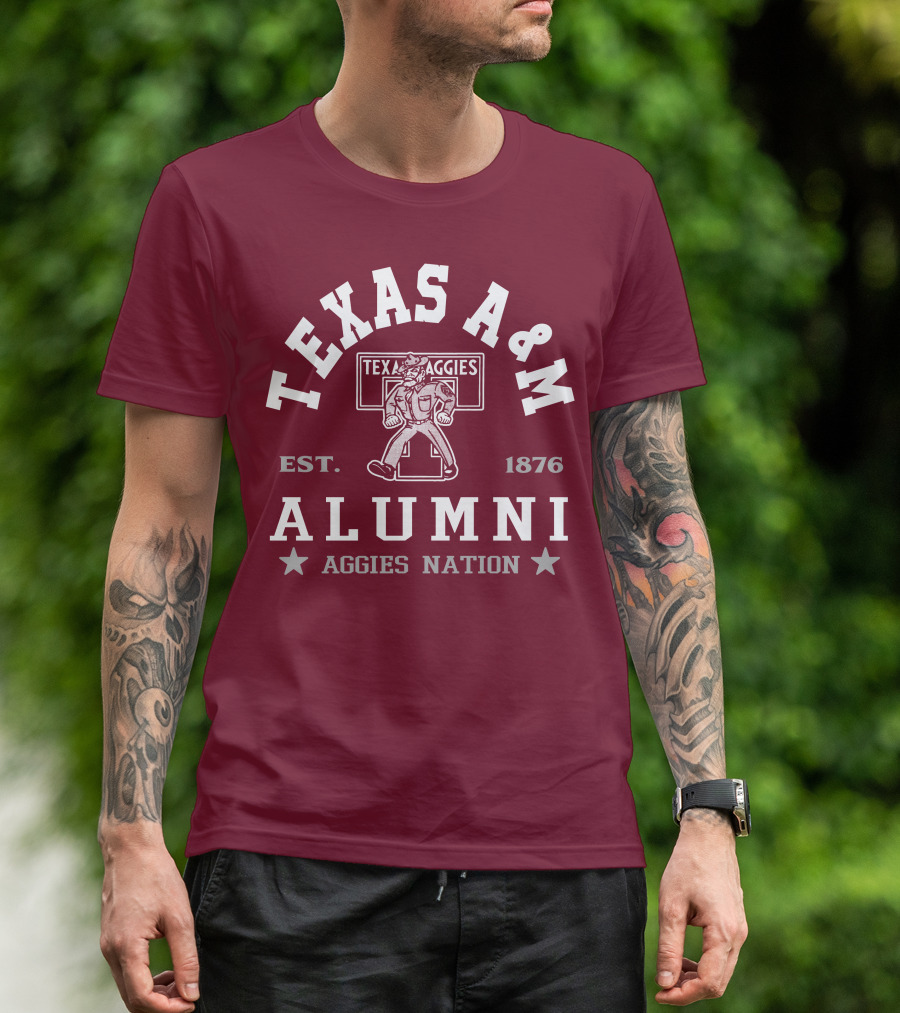 TEXAS A&M ALUMNI AGGIES NATION EST. 1876 T-Shirt
