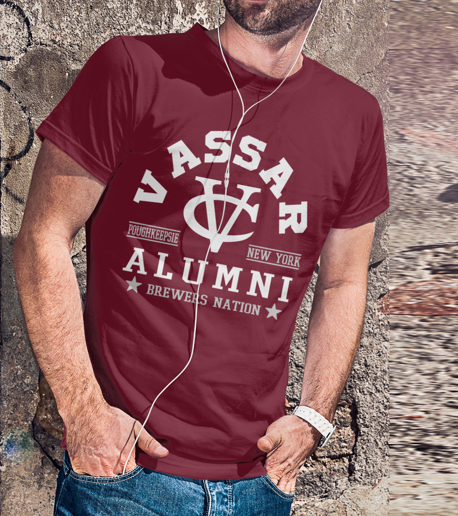 Vassar College Brewers Alumni Poughkeepsie New York Nation T-Shirt