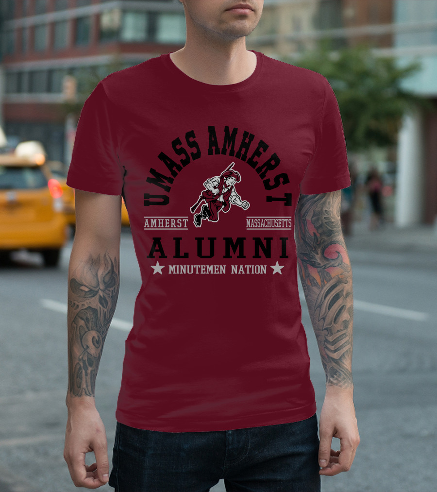 UMass Amherst Alumni Minutemen Nation Massachusetts T-Shirt