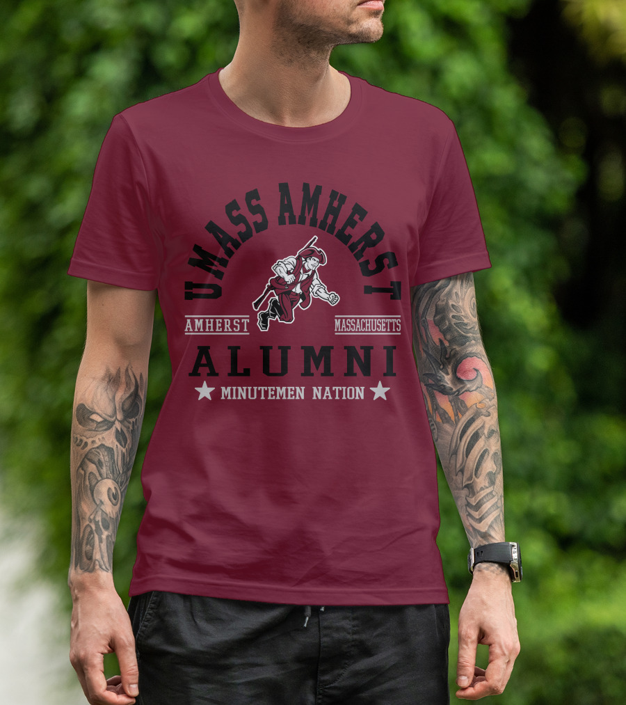 UMass Amherst Alumni Minutemen Nation Massachusetts T-Shirt