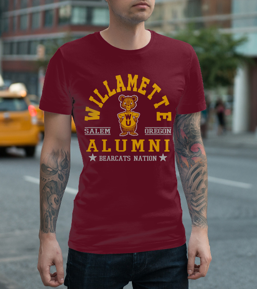 Willamette University Alumni Salem Oregon Bearcats Nation WU T-Shirt