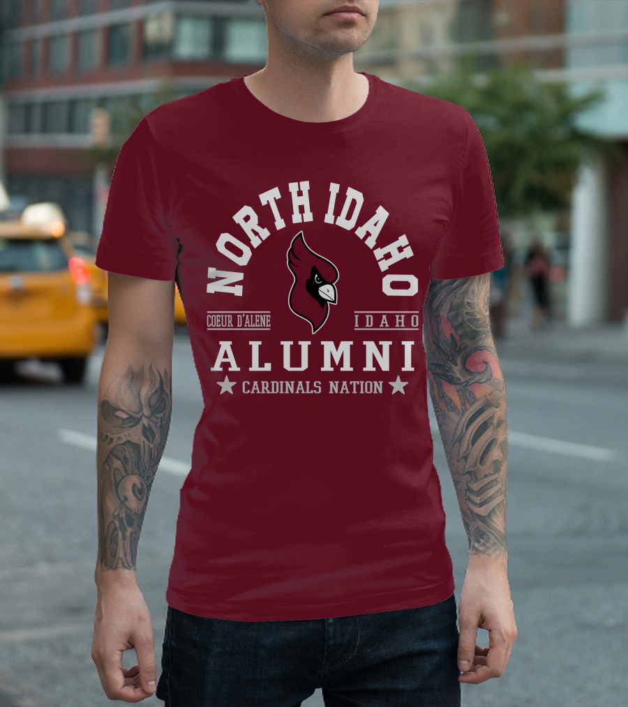 North Idaho Coeur d'Alene Alumni Cardinals Nation Idaho T-Shirt