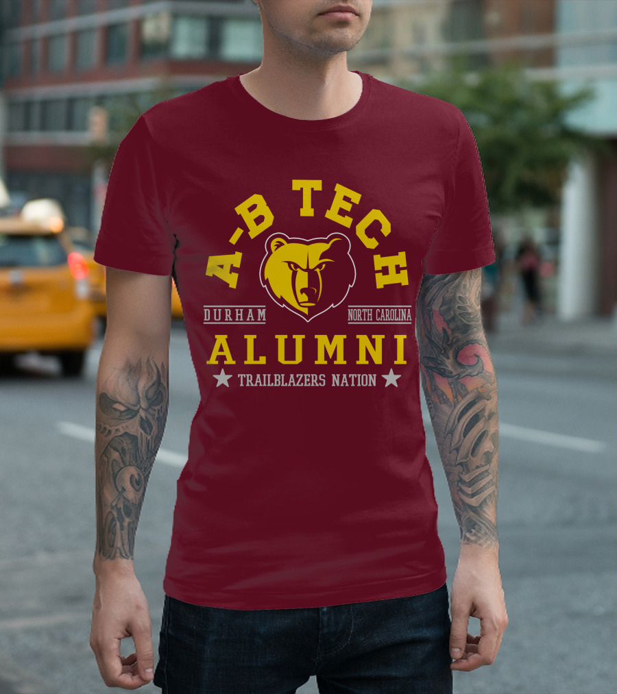 A-B Tech Alumni Trailblazers Nation Durham North Carolina Bear T-Shirt
