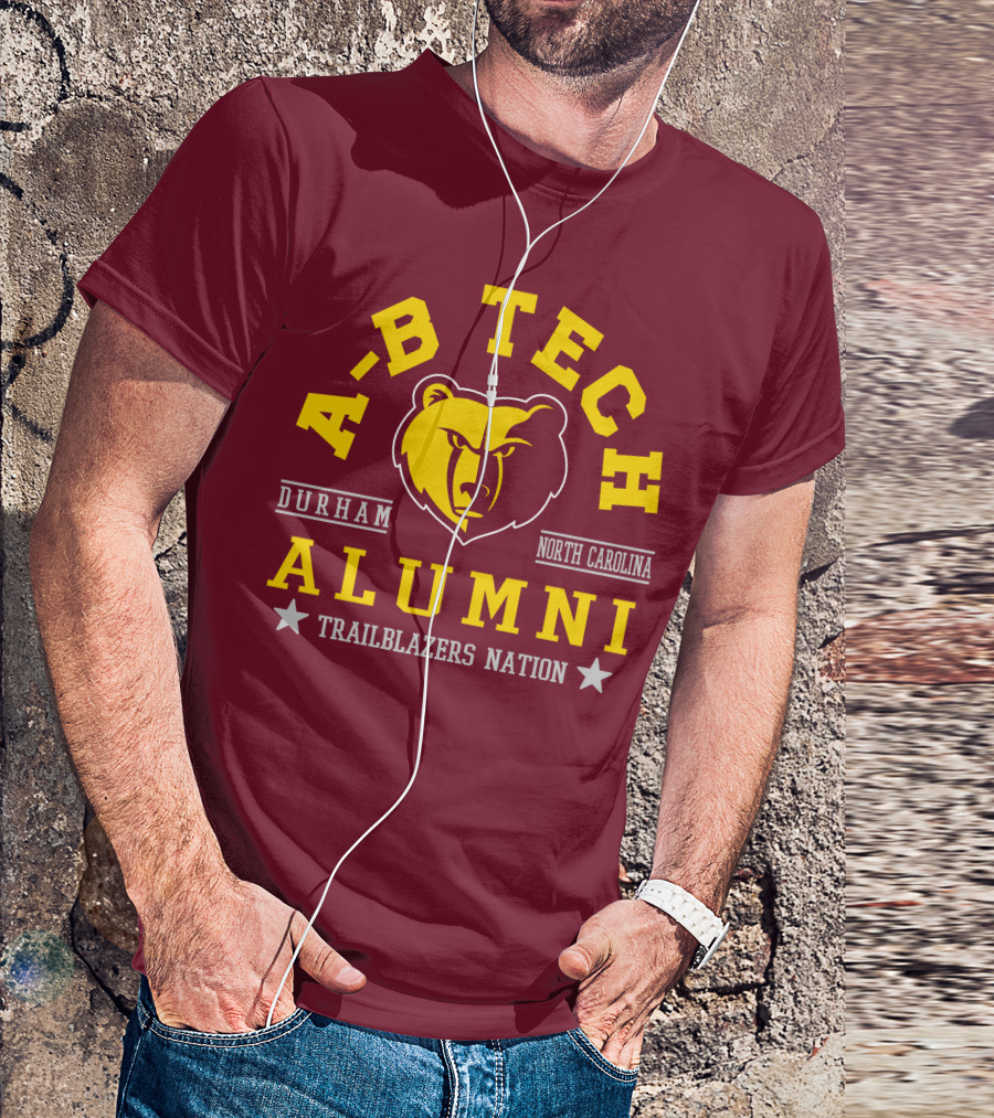 A-B Tech Alumni Trailblazers Nation Durham North Carolina Bear T-Shirt