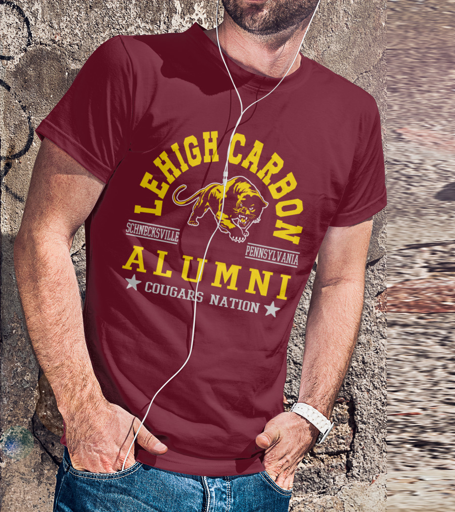 Lehigh Carbon Alumni Cougars Nation Schnecksville Pennsylvania T-Shirt